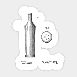 Bottle Design Vintage Patent Drawing Sticker